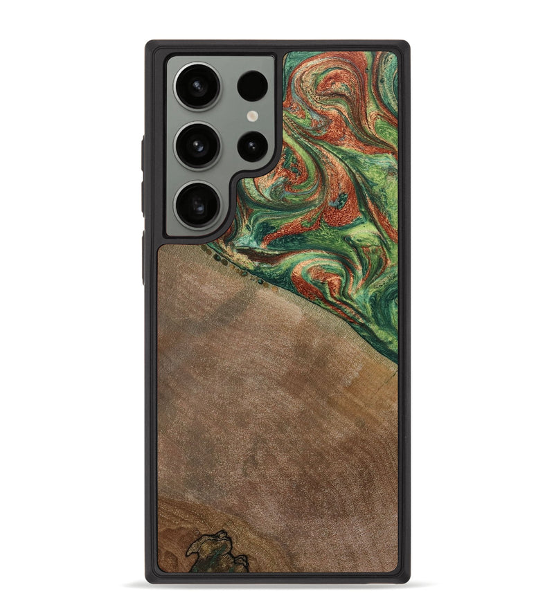 Galaxy S23 Ultra Wood+Resin Phone Case - Marshall (Green, 650565)