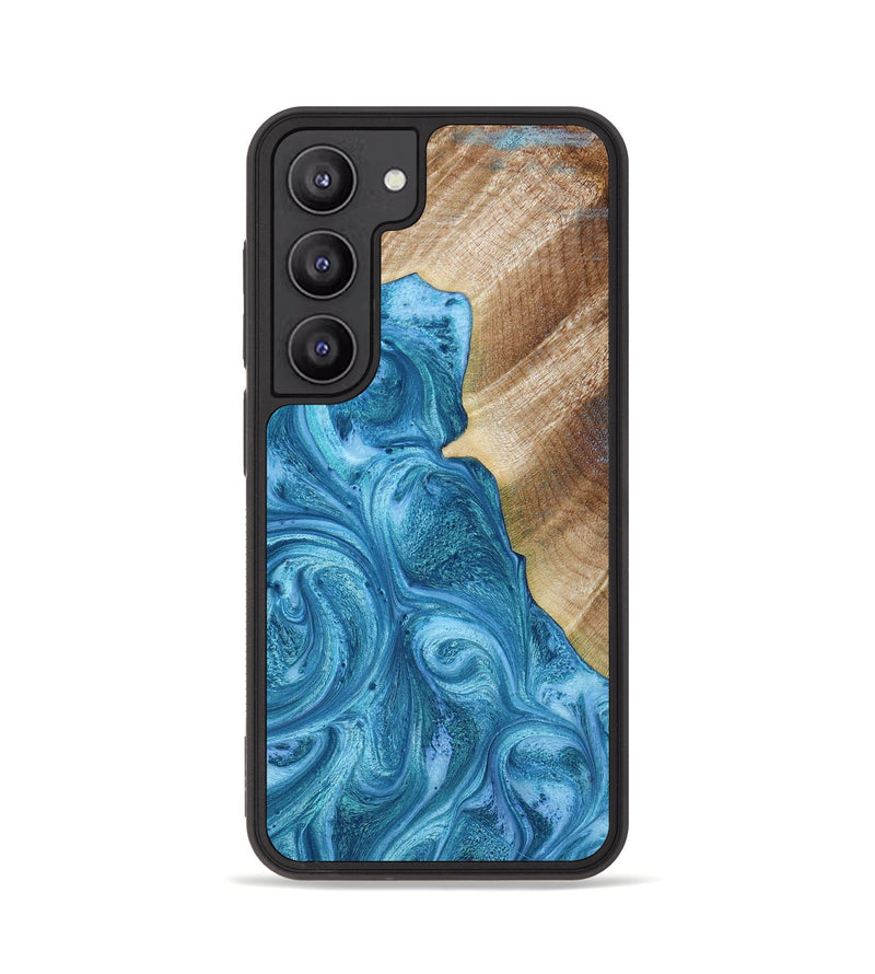Galaxy S23 Wood+Resin Phone Case - Viola (Blue, 650616)
