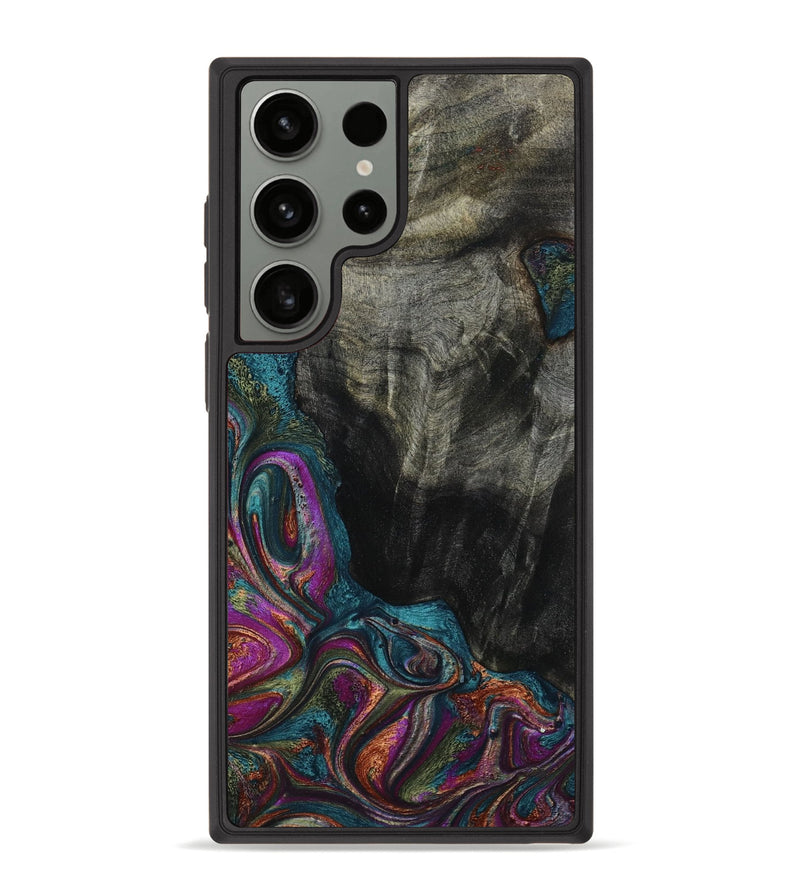 Galaxy S23 Ultra Wood+Resin Phone Case - Maryann (Green, 650617)