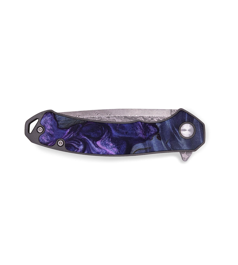 EDC Wood+Resin Pocket Knife - Ethel (Purple, 650661)