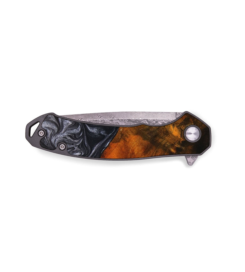 EDC Wood+Resin Pocket Knife - Orlando (Black & White, 650664)
