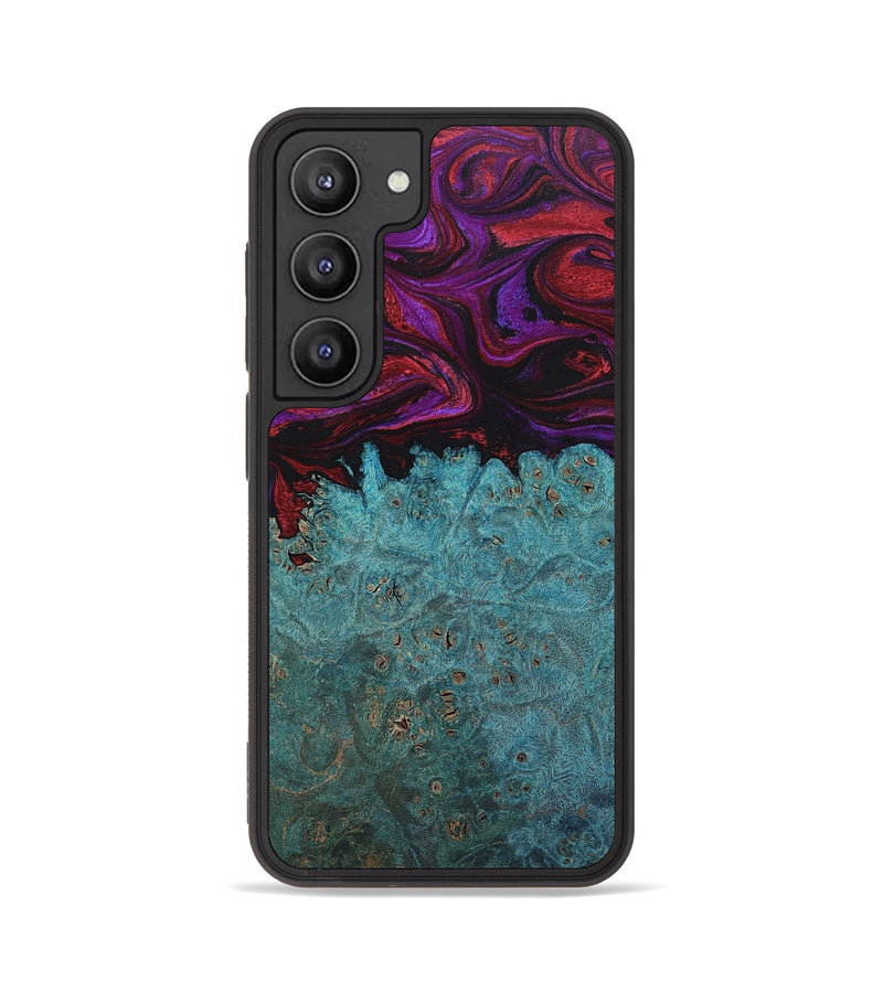 Galaxy S23 Wood+Resin Phone Case - Tricia (Red, 650685)
