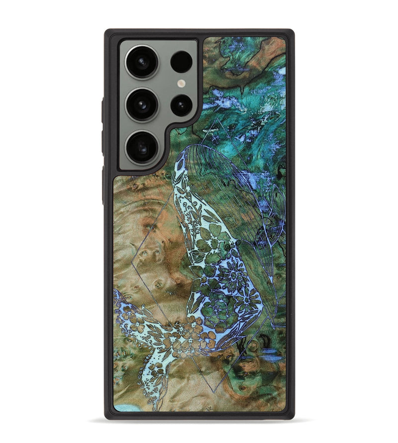 Galaxy S23 Ultra Wood+Resin Phone Case - Lyla (Pattern, 650705)