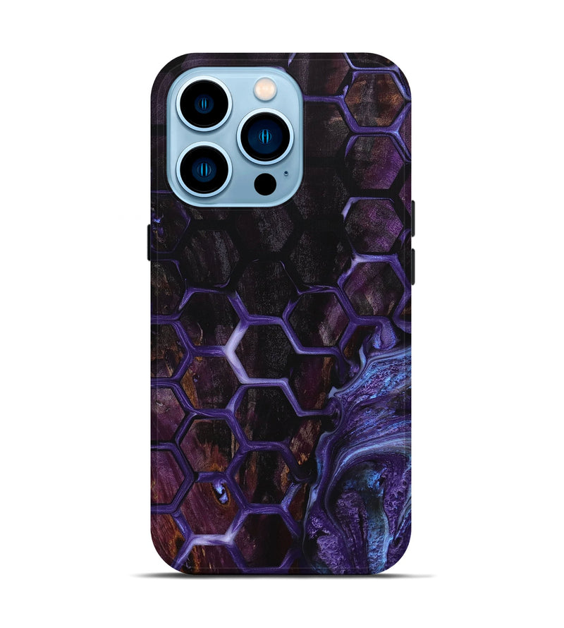 iPhone 14 Pro Wood+Resin Live Edge Phone Case - Elisa (Pattern, 650780)