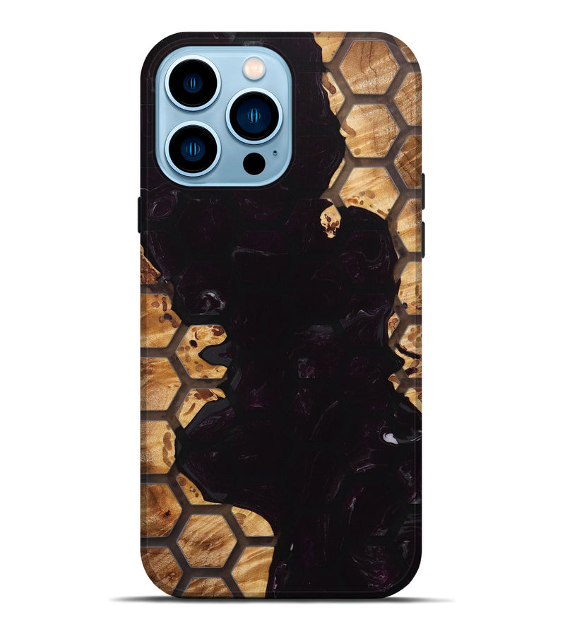 iPhone 14 Pro Max Wood+Resin Live Edge Phone Case - Yolanda (Pattern, 650786)