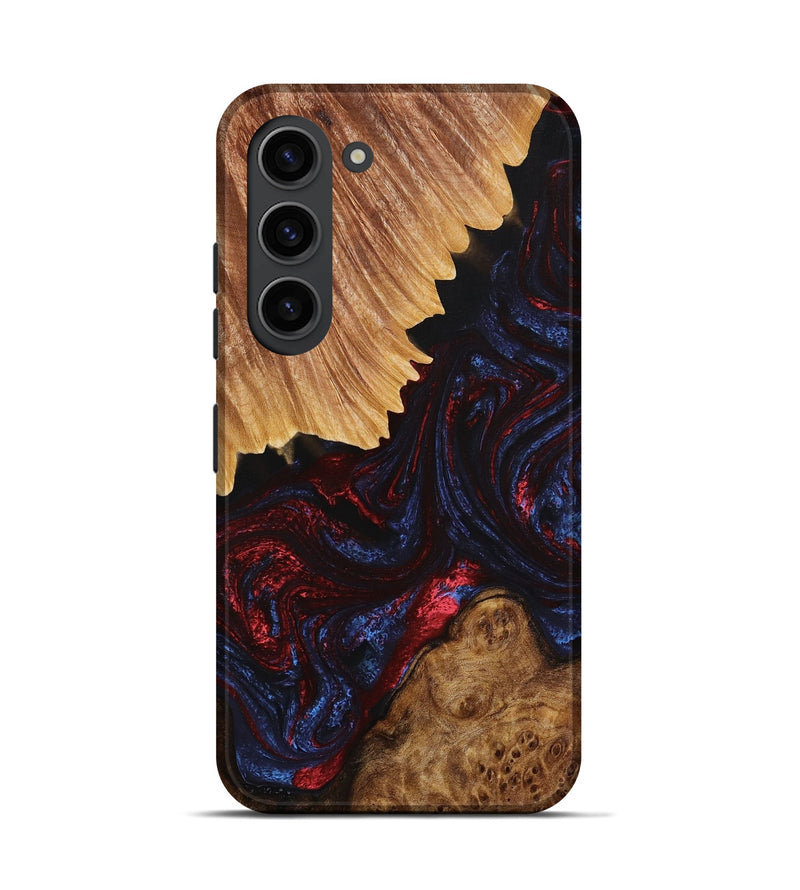 Galaxy S23 Wood+Resin Live Edge Phone Case - Paris (Red, 650805)