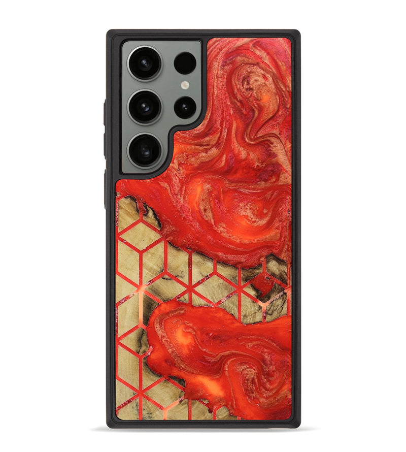 Galaxy S23 Ultra Wood+Resin Phone Case - Addie (Pattern, 650844)