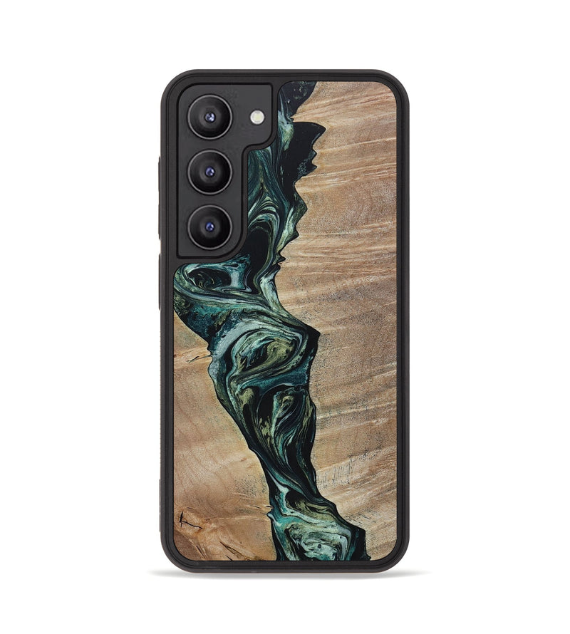 Galaxy S23 Wood+Resin Phone Case - Jazmin (Green, 650861)