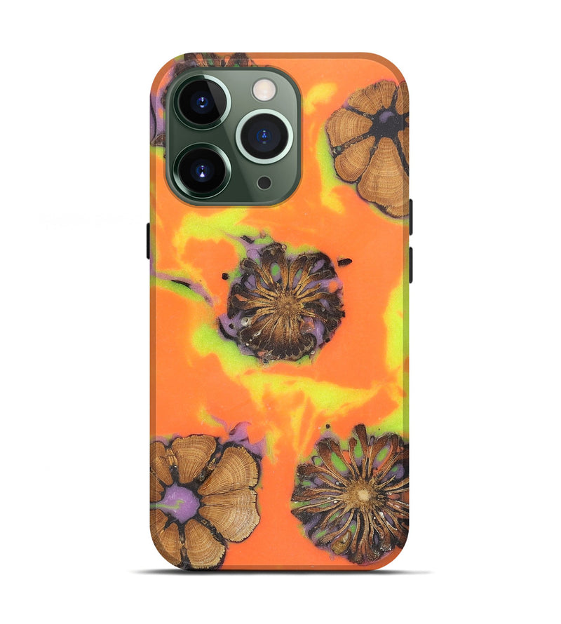 iPhone 13 Pro Wood+Resin Live Edge Phone Case - Theo (Red, 650928)