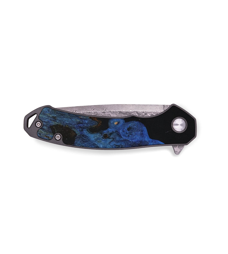 EDC Wood+Resin Pocket Knife - Perry (Black & White, 650973)