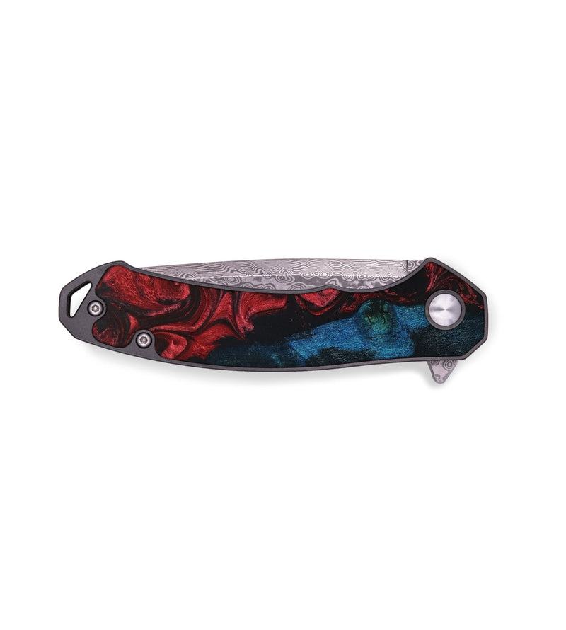EDC Wood+Resin Pocket Knife - Tristen (Red, 650974)