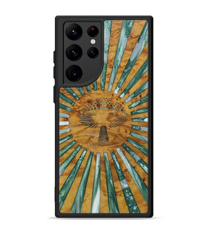 Galaxy S22 Ultra Wood+Resin Phone Case - Weston (Retro, 651036)