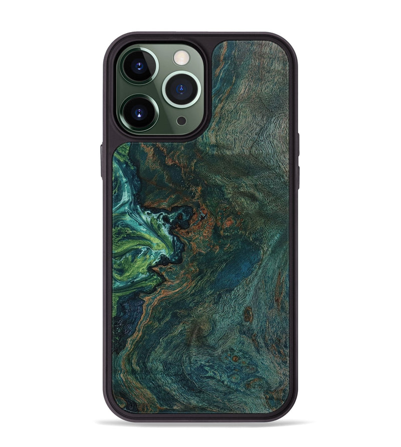 iPhone 13 Pro Max Wood+Resin Phone Case - Allen (Wood Burl, 651038)