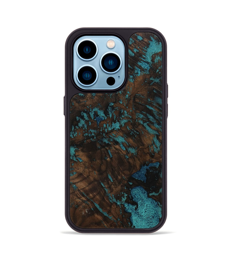iPhone 14 Pro Wood+Resin Phone Case - Lainey (Wood Burl, 651040)