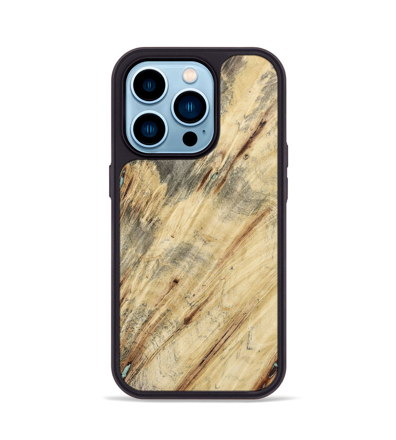 iPhone 14 Pro Wood+Resin Phone Case - Spencer (Wood Burl, 651060)