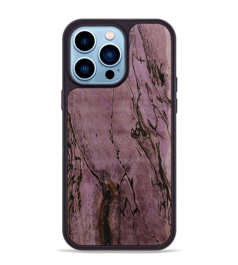 iPhone 14 Pro Max Wood+Resin Phone Case - Benny (Wood Burl, 651061)