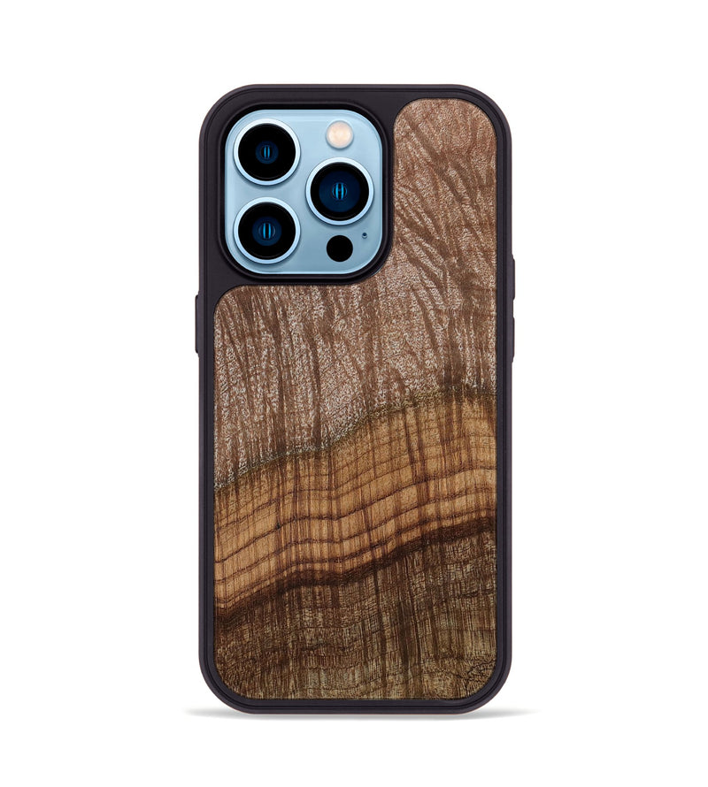 iPhone 14 Pro Wood+Resin Phone Case - Melody (Wood Burl, 651070)