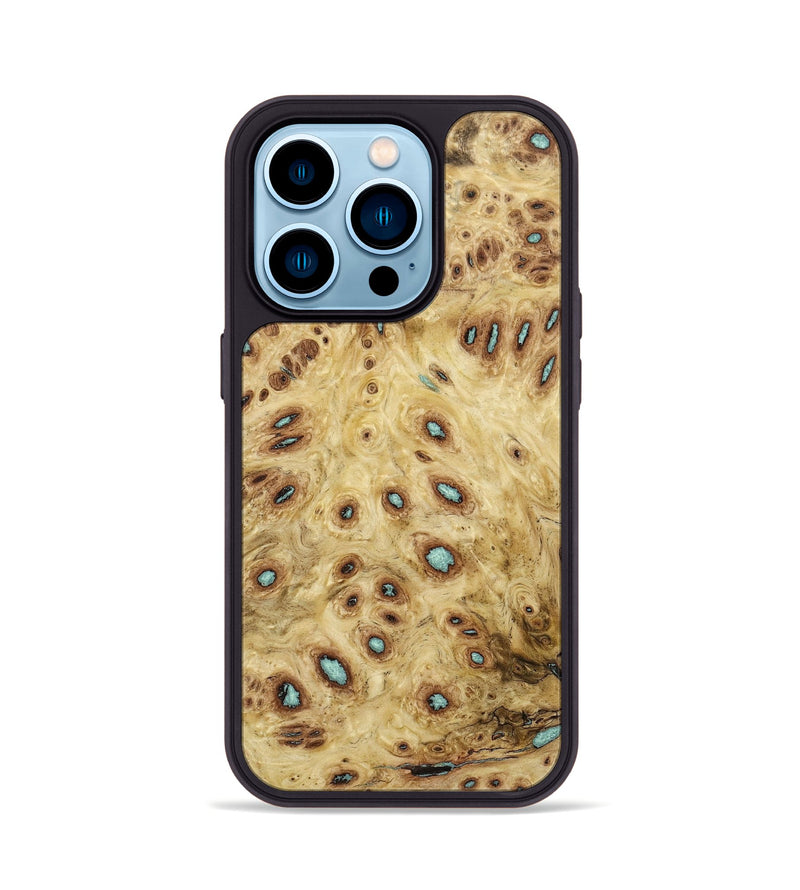 iPhone 14 Pro Wood+Resin Phone Case - Cathleen (Wood Burl, 651071)