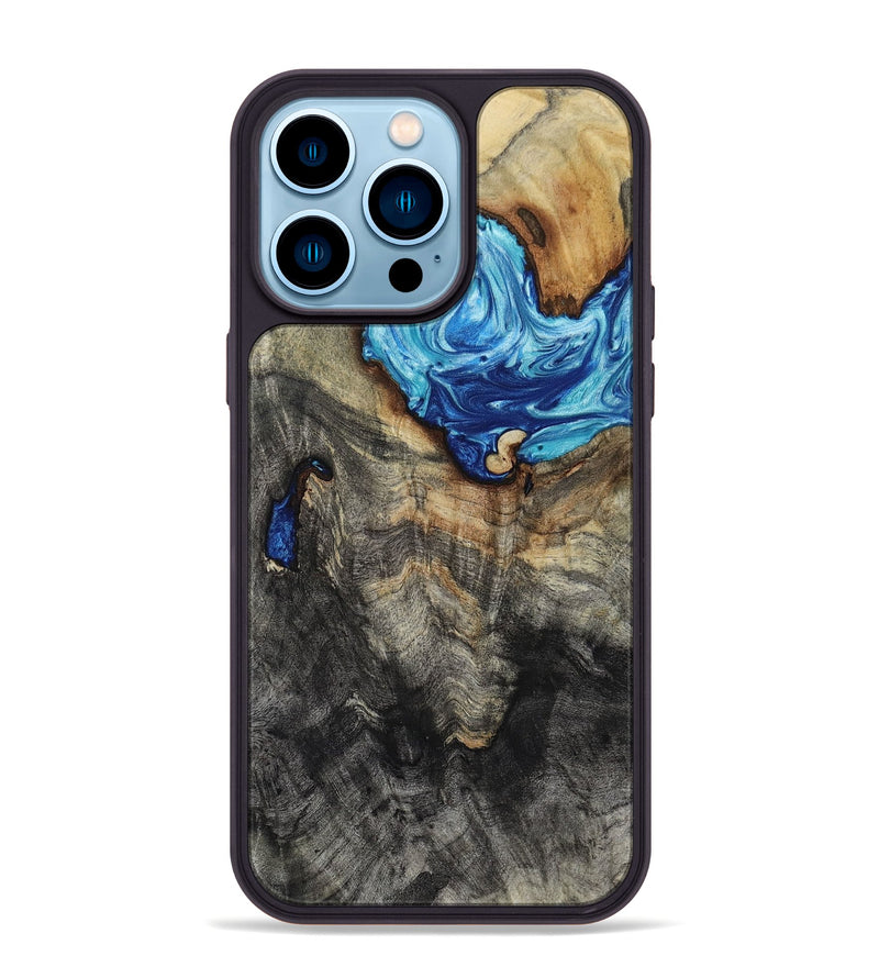 iPhone 14 Pro Max Wood+Resin Phone Case - Alexis (Wood Burl, 651077)