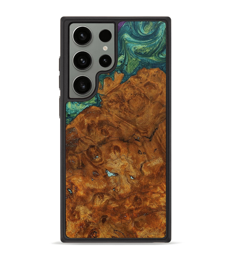 Galaxy S23 Ultra Wood+Resin Phone Case - Jimmy (Green, 651080)