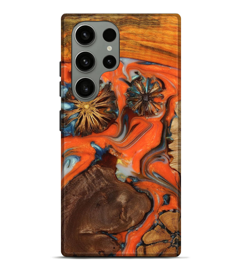 Galaxy S23 Ultra Wood+Resin Live Edge Phone Case - Everleigh (Red, 651117)