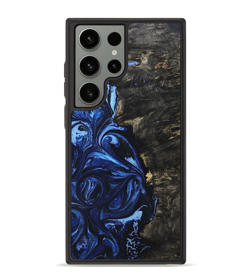 Galaxy S23 Ultra Wood+Resin Phone Case - Janine (Blue, 651171)