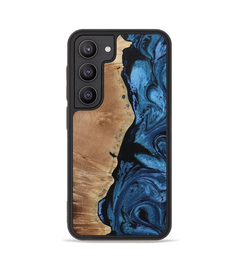 Galaxy S23 Wood+Resin Phone Case - Nelson (Blue, 651222)