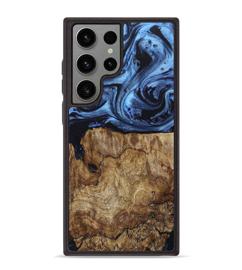 Galaxy S23 Ultra Wood+Resin Phone Case - Darren (Blue, 651240)
