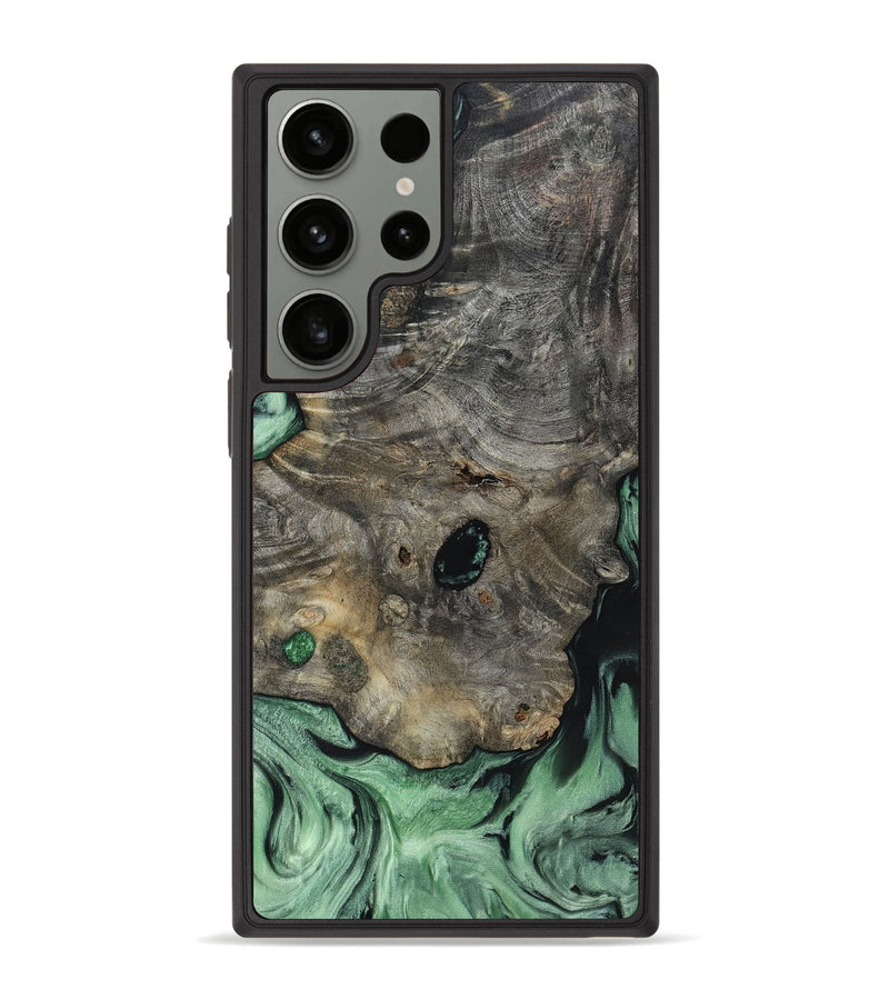 Galaxy S23 Ultra Wood+Resin Phone Case - Lucinda (Green, 651257)