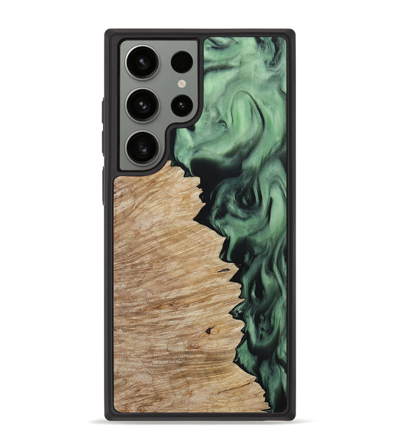 Galaxy S23 Ultra Wood+Resin Phone Case - Dorothy (Green, 651262)