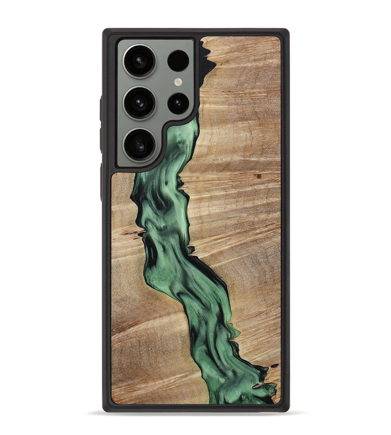 Galaxy S23 Ultra Wood+Resin Phone Case - Javier (Green, 651286)