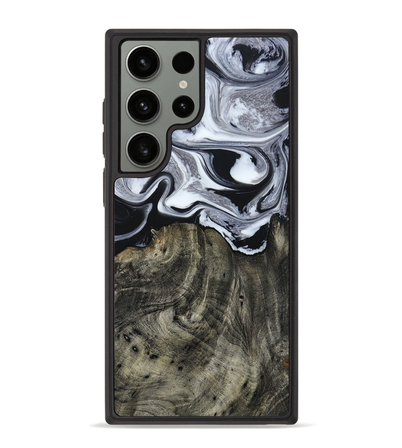 Galaxy S23 Ultra Wood+Resin Phone Case - Dakota (Black & White, 651293)