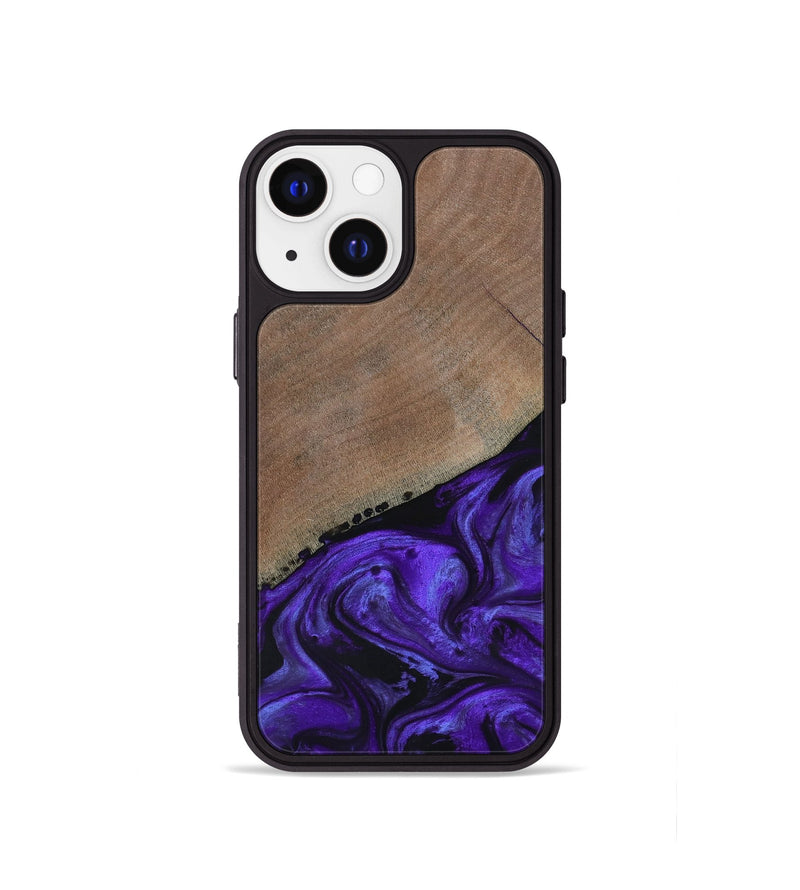 iPhone 13 mini Wood+Resin Phone Case - Rachel (Purple, 651312)
