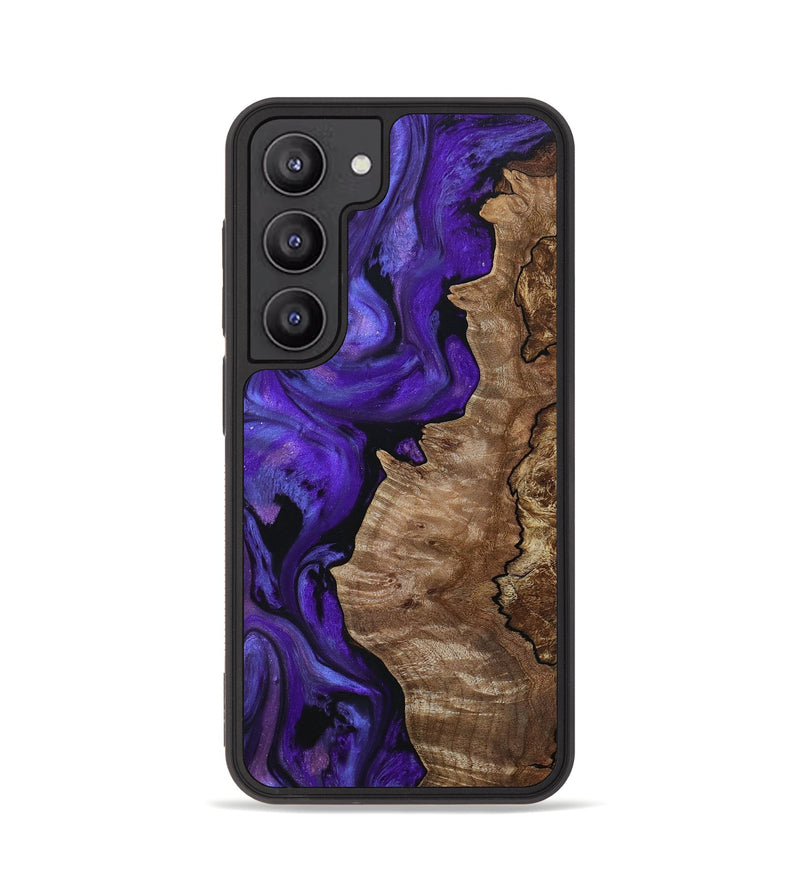 Galaxy S23 Wood+Resin Phone Case - Mekhi (Purple, 651315)