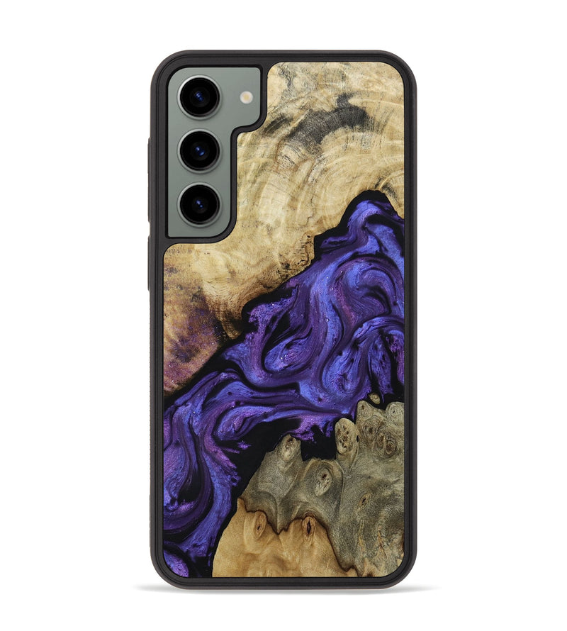 Galaxy S23 Plus Wood+Resin Phone Case - Corinne (Purple, 651318)