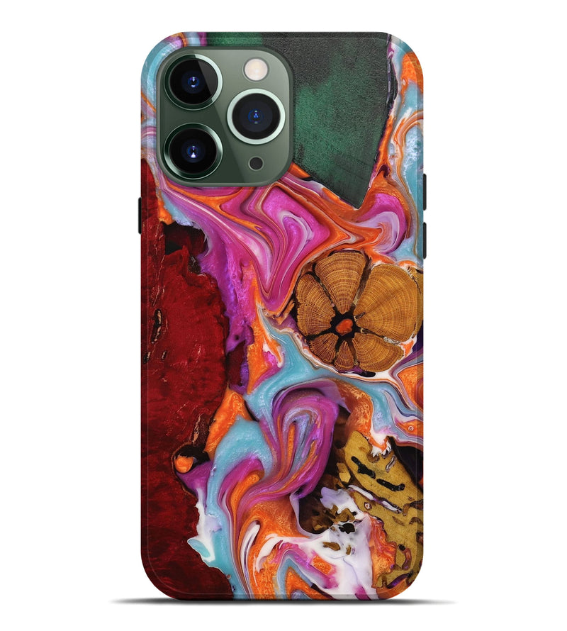iPhone 13 Pro Max Wood+Resin Live Edge Phone Case - Gage (Purple, 651534)