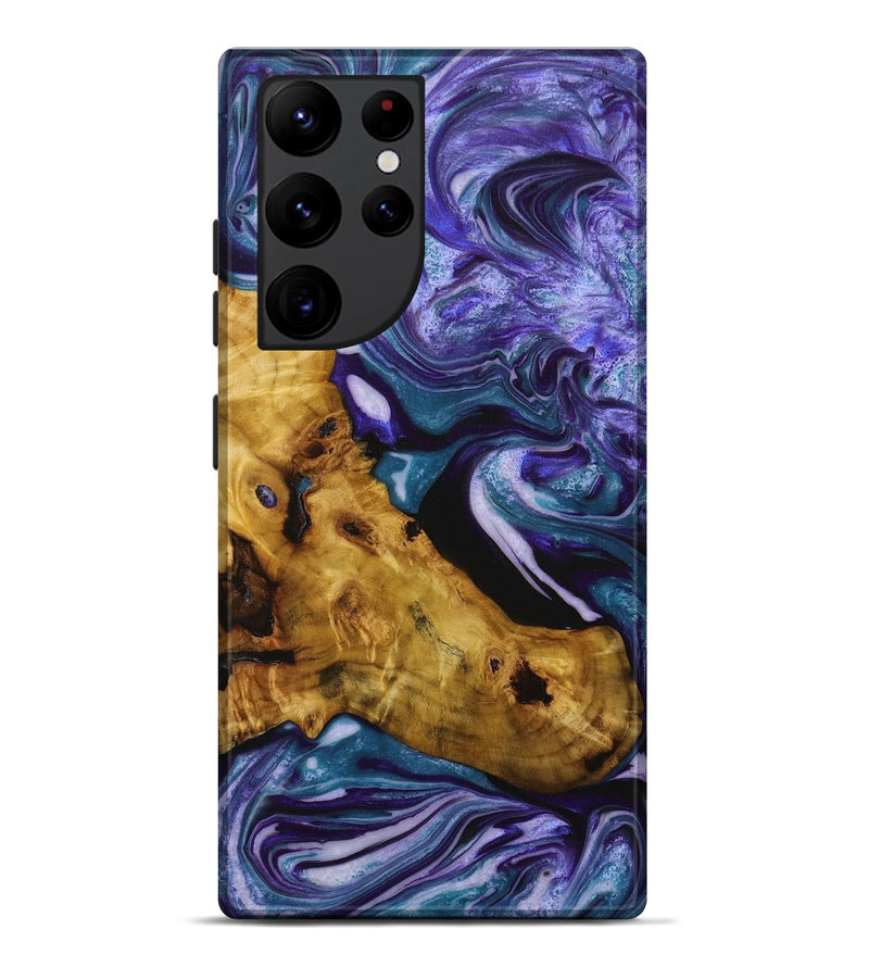 Galaxy S22 Ultra Wood+Resin Live Edge Phone Case - Lilith (Purple, 651535)