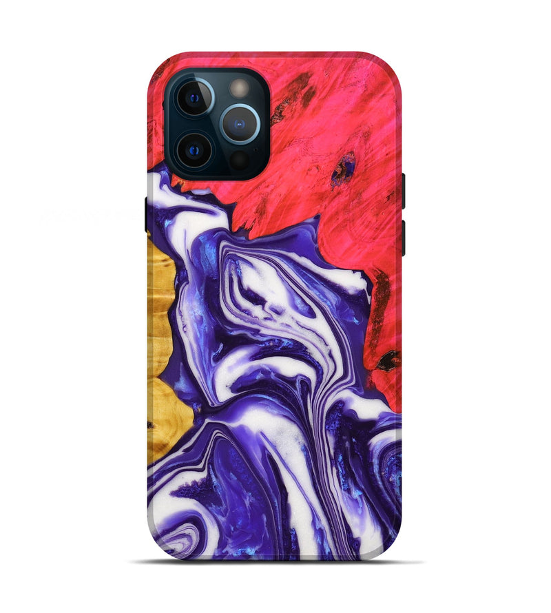 iPhone 12 Pro Wood+Resin Live Edge Phone Case - Rihanna (Purple, 651536)