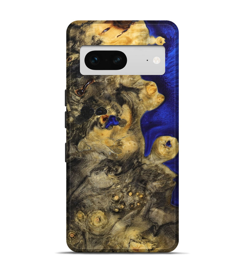Pixel 7 Wood+Resin Live Edge Phone Case - Reid (Blue, 651640)