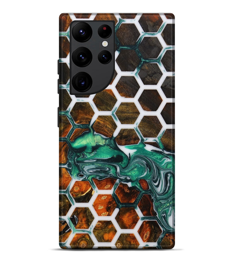 Galaxy S22 Ultra Wood+Resin Live Edge Phone Case - Marjorie (Pattern, 651644)