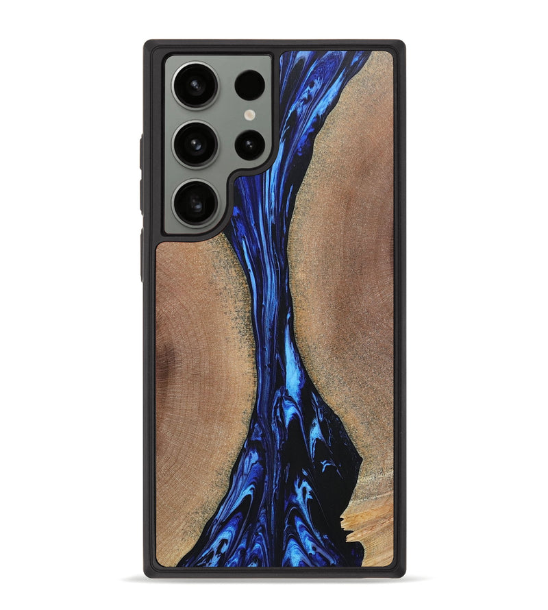 Galaxy S23 Ultra Wood+Resin Phone Case - Melvin (Blue, 651713)