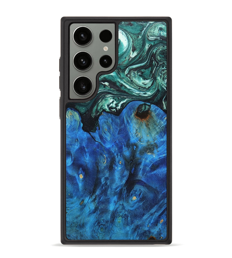 Galaxy S23 Ultra Wood+Resin Phone Case - Angelica (Green, 651715)
