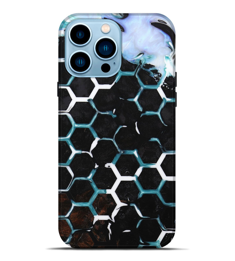 iPhone 14 Pro Max Wood+Resin Live Edge Phone Case - Reign (Pattern, 651725)