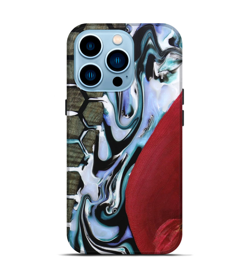 iPhone 14 Pro Wood+Resin Live Edge Phone Case - Nico (Pattern, 651728)