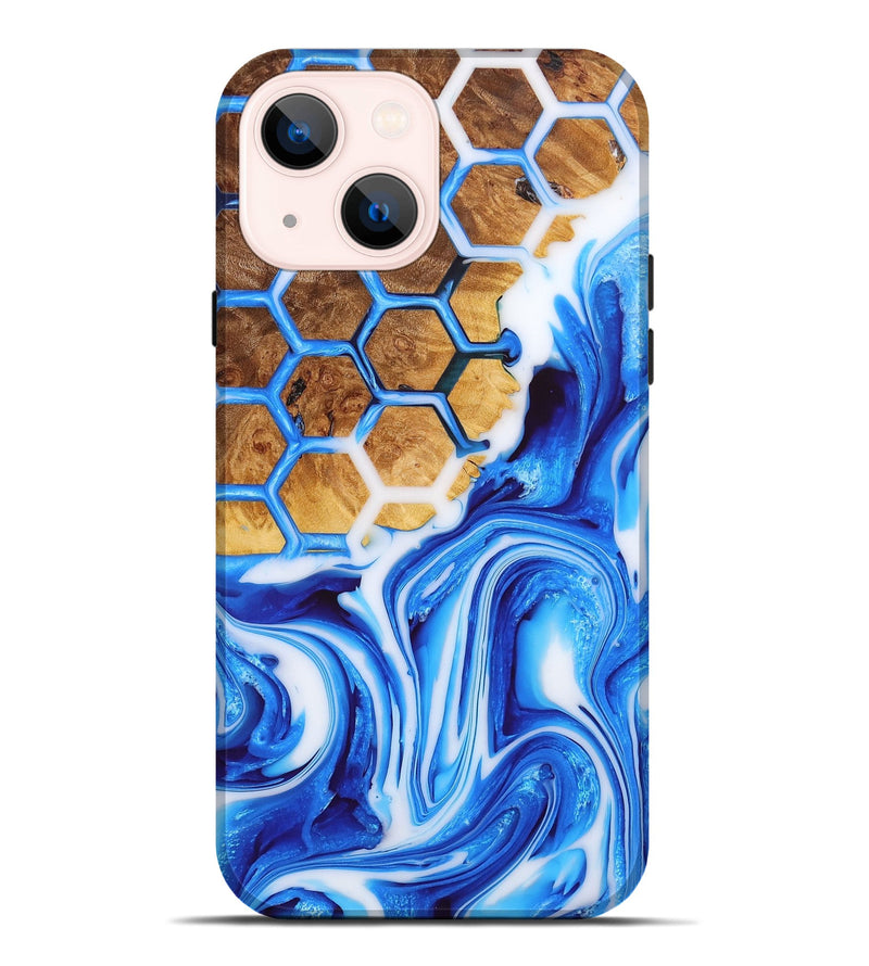 iPhone 14 Plus Wood+Resin Live Edge Phone Case - Caylee (Pattern, 651729)