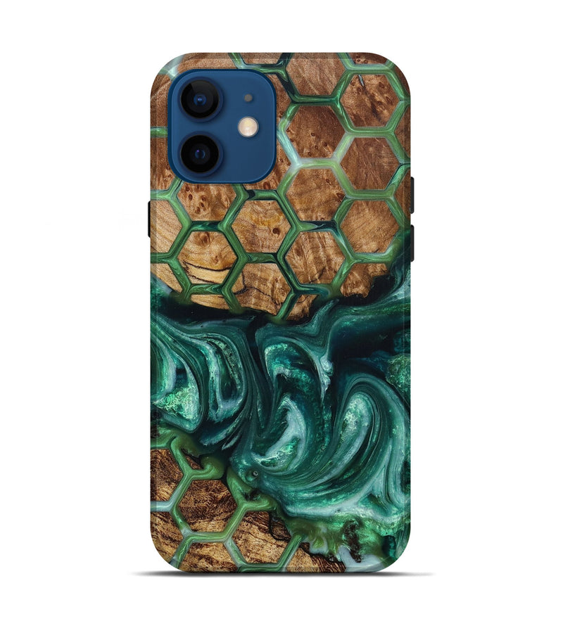 iPhone 12 Wood+Resin Live Edge Phone Case - Devon (Pattern, 651731)