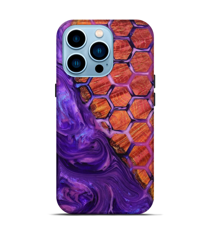 iPhone 14 Pro Wood+Resin Live Edge Phone Case - Doreen (Pattern, 651732)