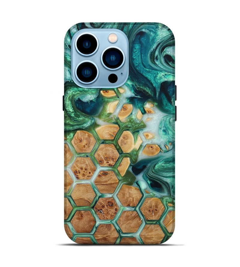 iPhone 14 Pro Wood+Resin Live Edge Phone Case - Edwin (Pattern, 651735)