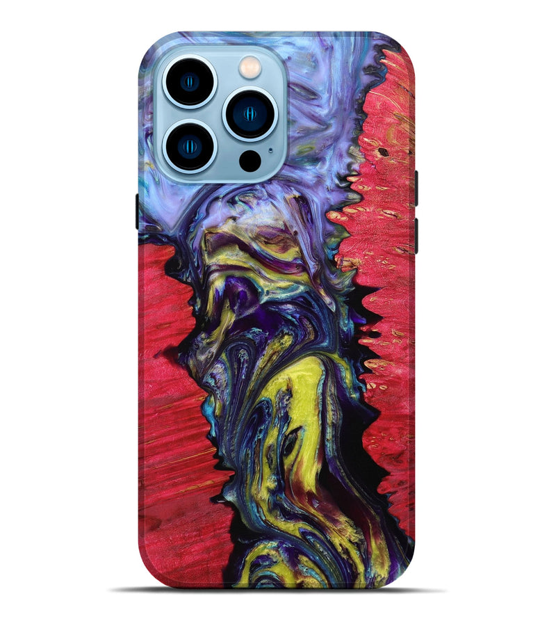 iPhone 14 Pro Max Wood+Resin Live Edge Phone Case - Mattie (Purple, 651748)