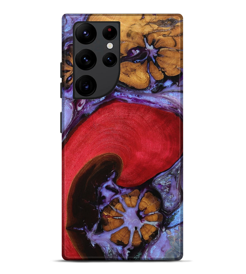 Galaxy S22 Ultra Wood+Resin Live Edge Phone Case - Esther (Purple, 651751)